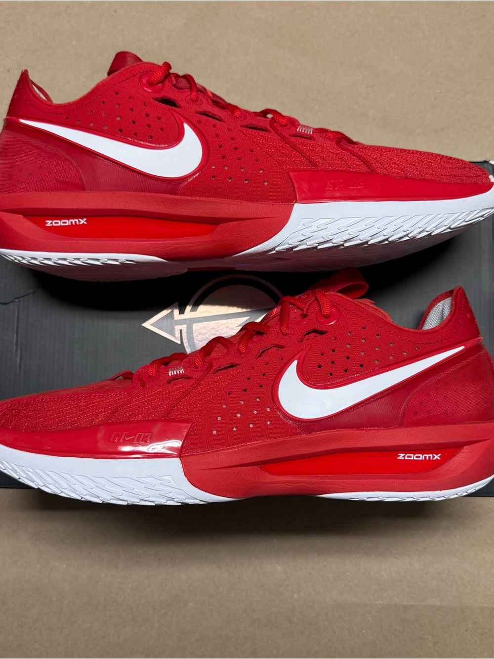 Nike Air Zoom GT Cut 3 TB Red White Men’s size 14 basketball shoes Rare NEW!
